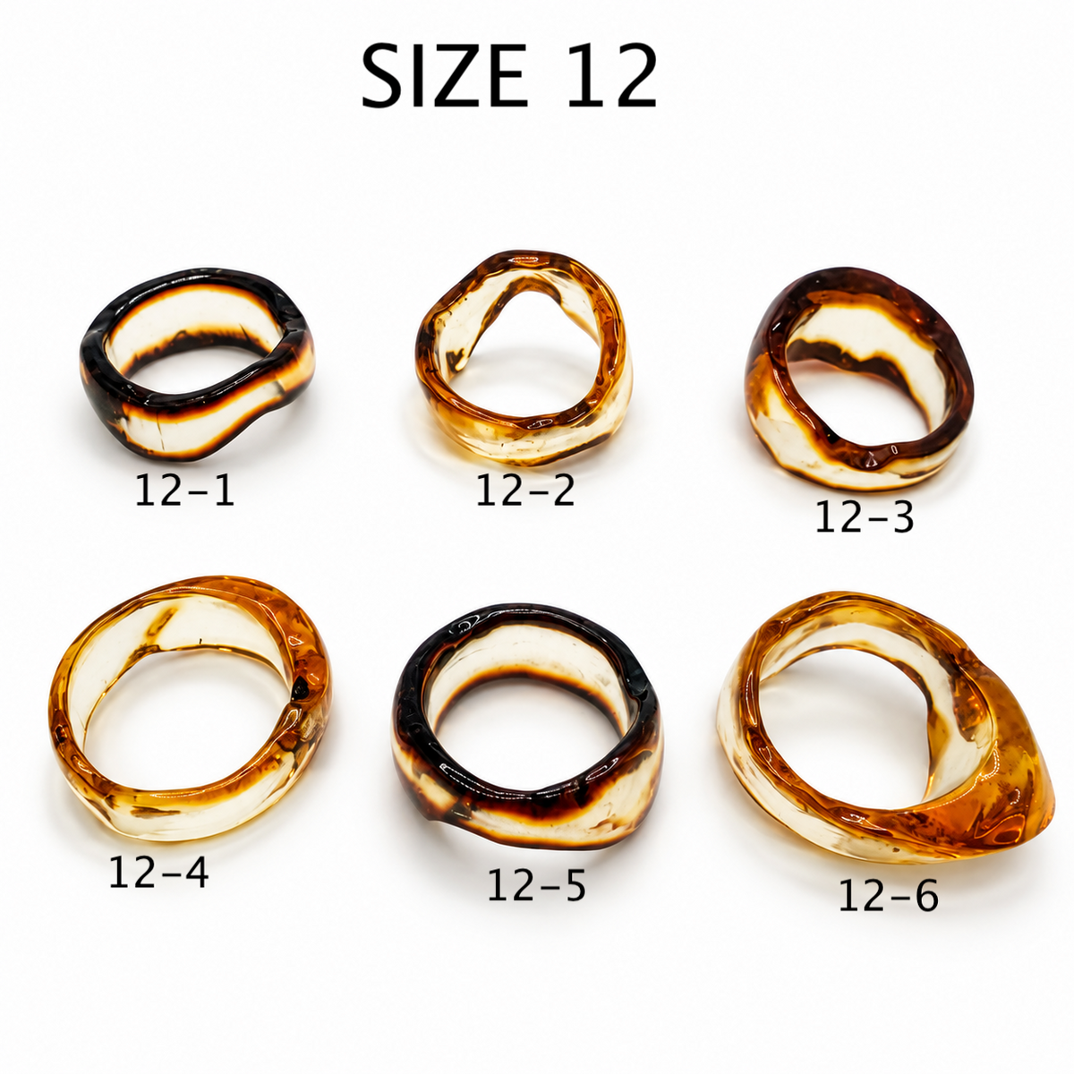 Rare Solid Baltic Amber Band Ring