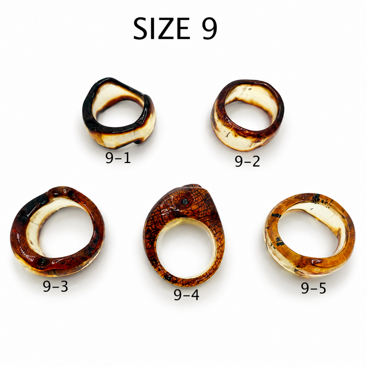 Rare Solid Baltic Amber Band Ring