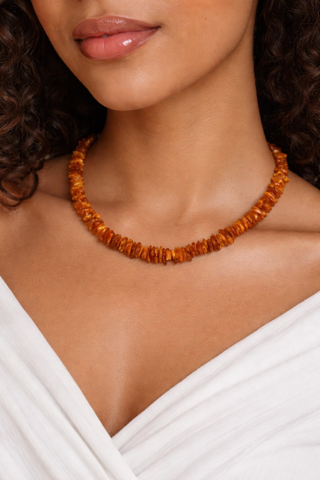Genuine Baltic Amber Necklace – Natural Unpolished Amber Chips – Honey, Butter & Yellow Tones – Lightweight Therapeutic Jewelry – 21”