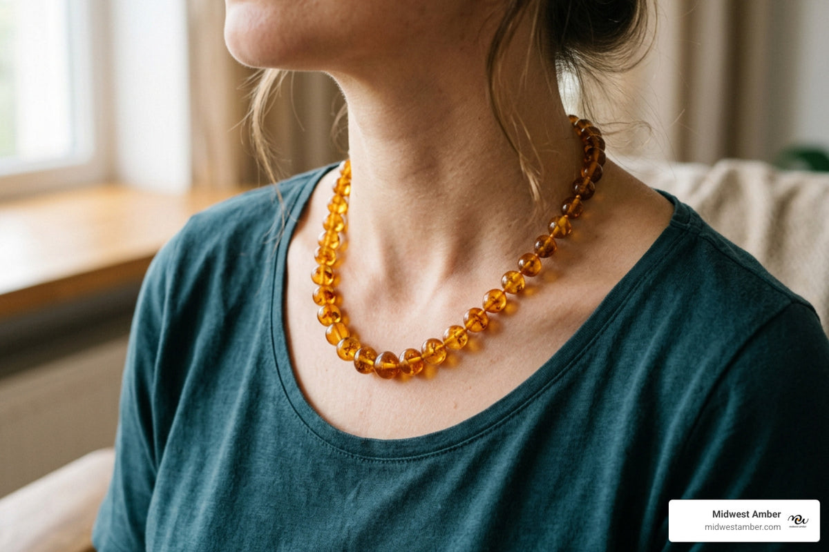 Authentic Baltic Sunlit Beauty: Timeless Lithuanian Handcrafted Necklaces