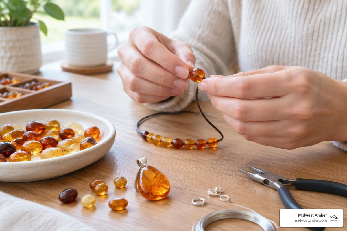 The Art of Crafting Beautiful Amber Jewelry at Home