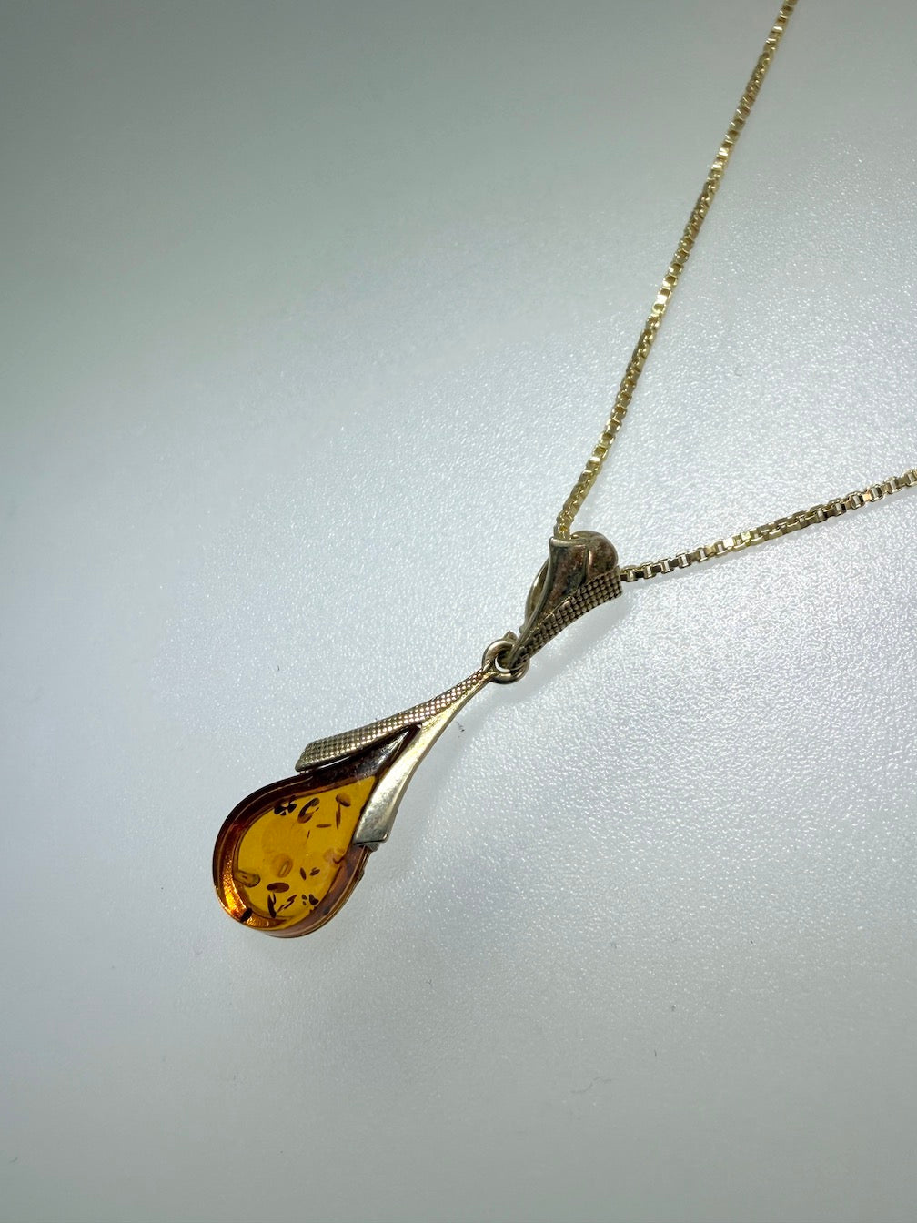 14K Gold Teardrop Pendant + Earrings Set – Handmade Luxury Gift