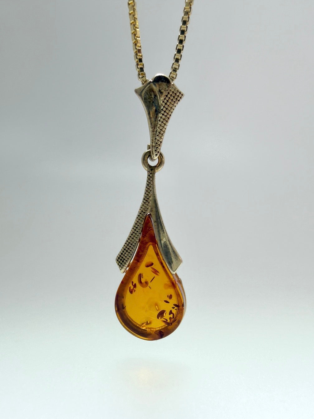 14K Gold Teardrop Pendant + Earrings Set – Handmade Luxury Gift