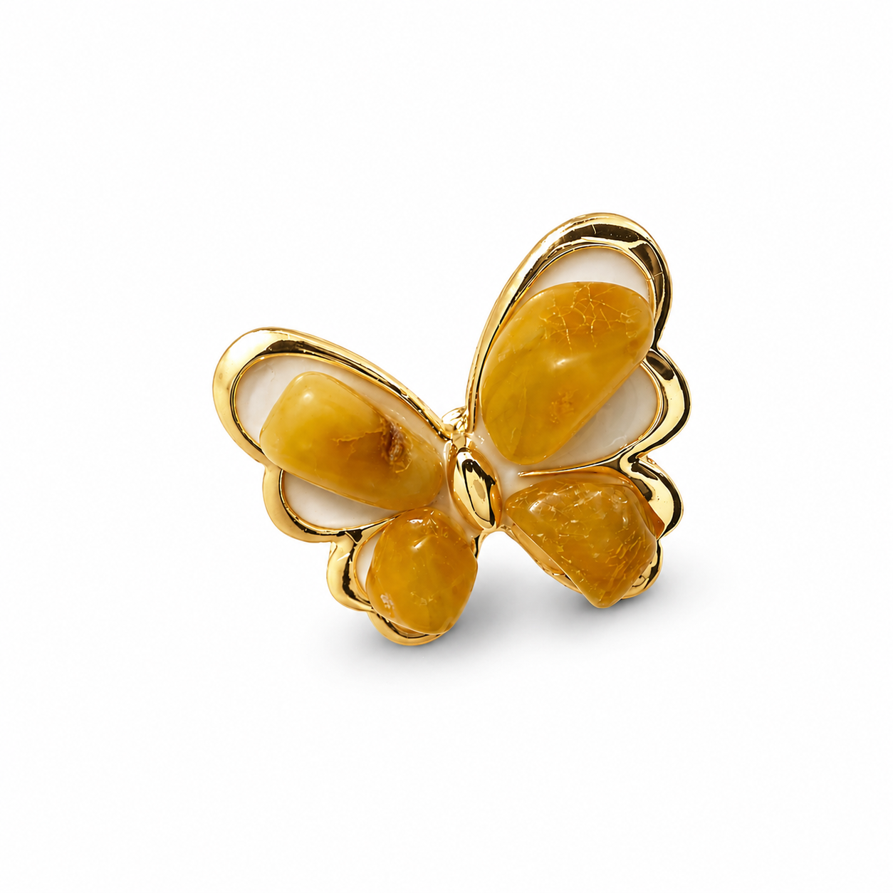 Genuine Baltic Amber Butterscotch Butterfly Brooch – Vintage Inspired Nature Jewelry