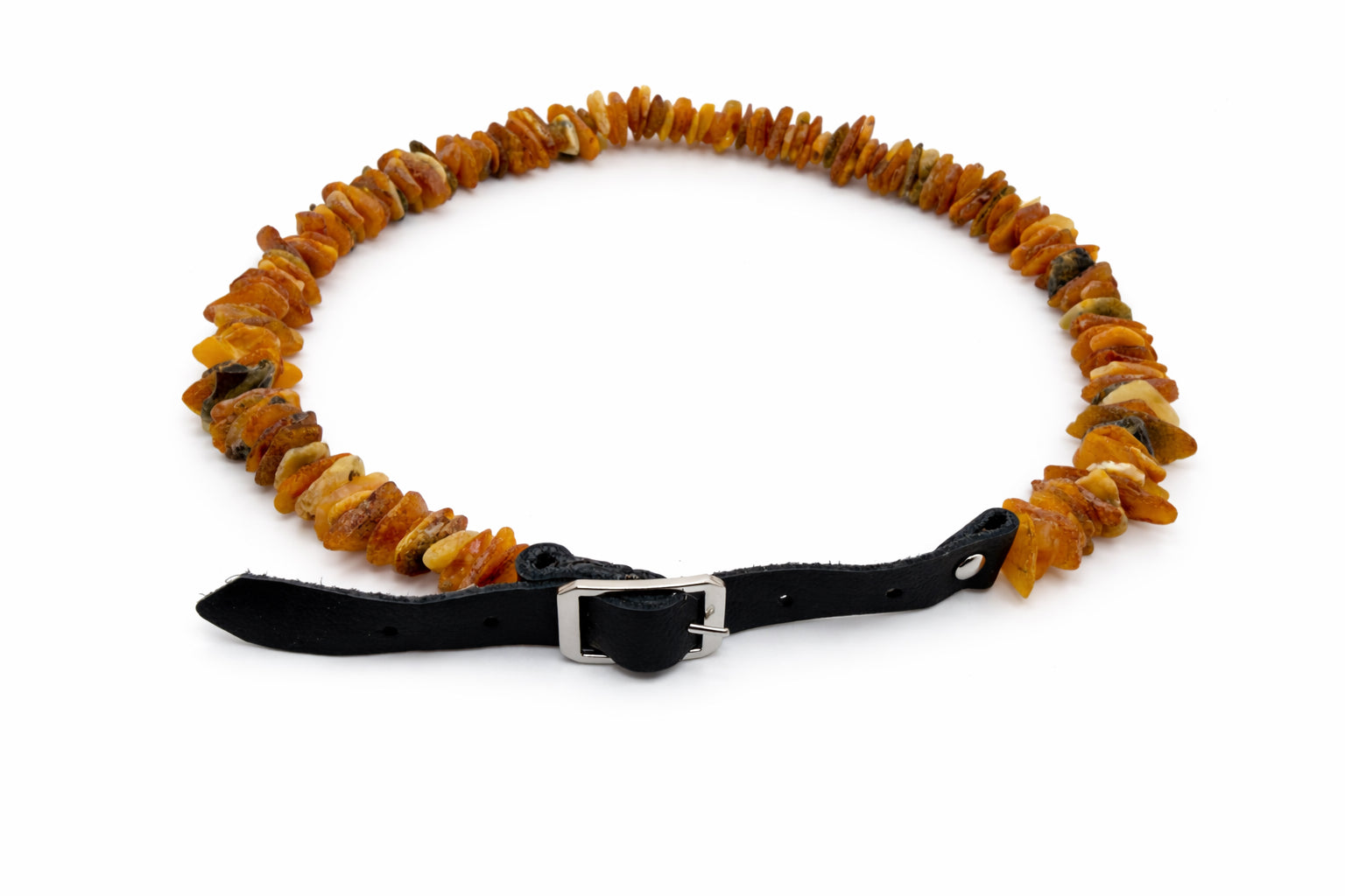Genuine Baltic Amber Natural Unpolished Dog Collar Necklace