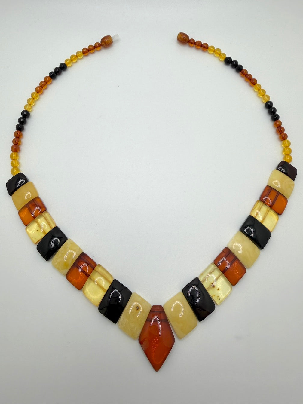 Baltic Amber Bib Necklace | Lemon, Butterscotch, Cherry & Cognac Amber