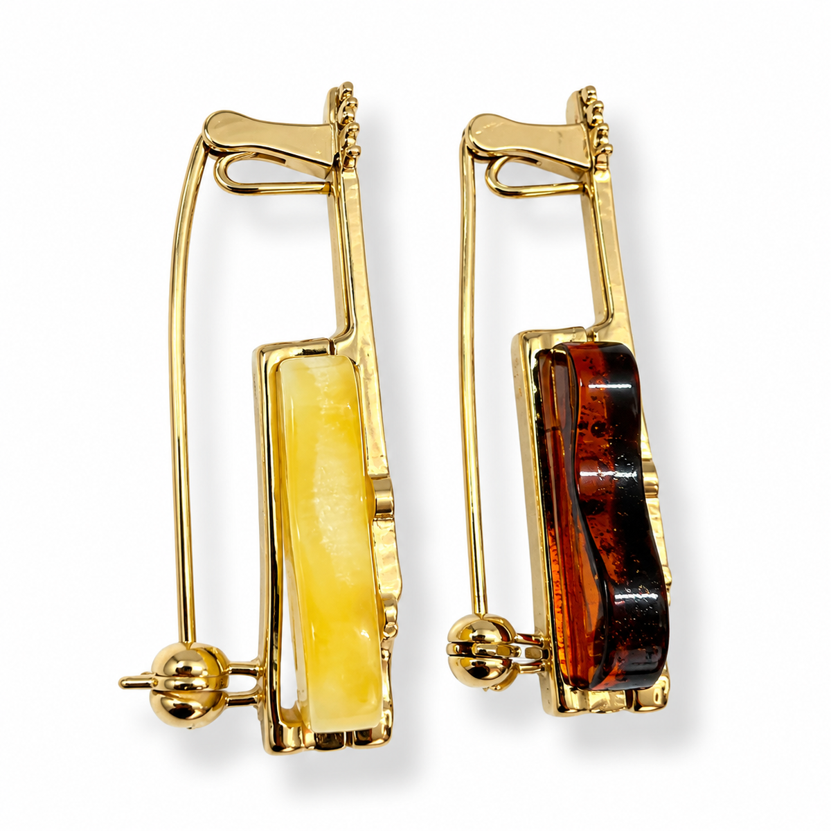 Baltic Amber Guitar Brooch Pin