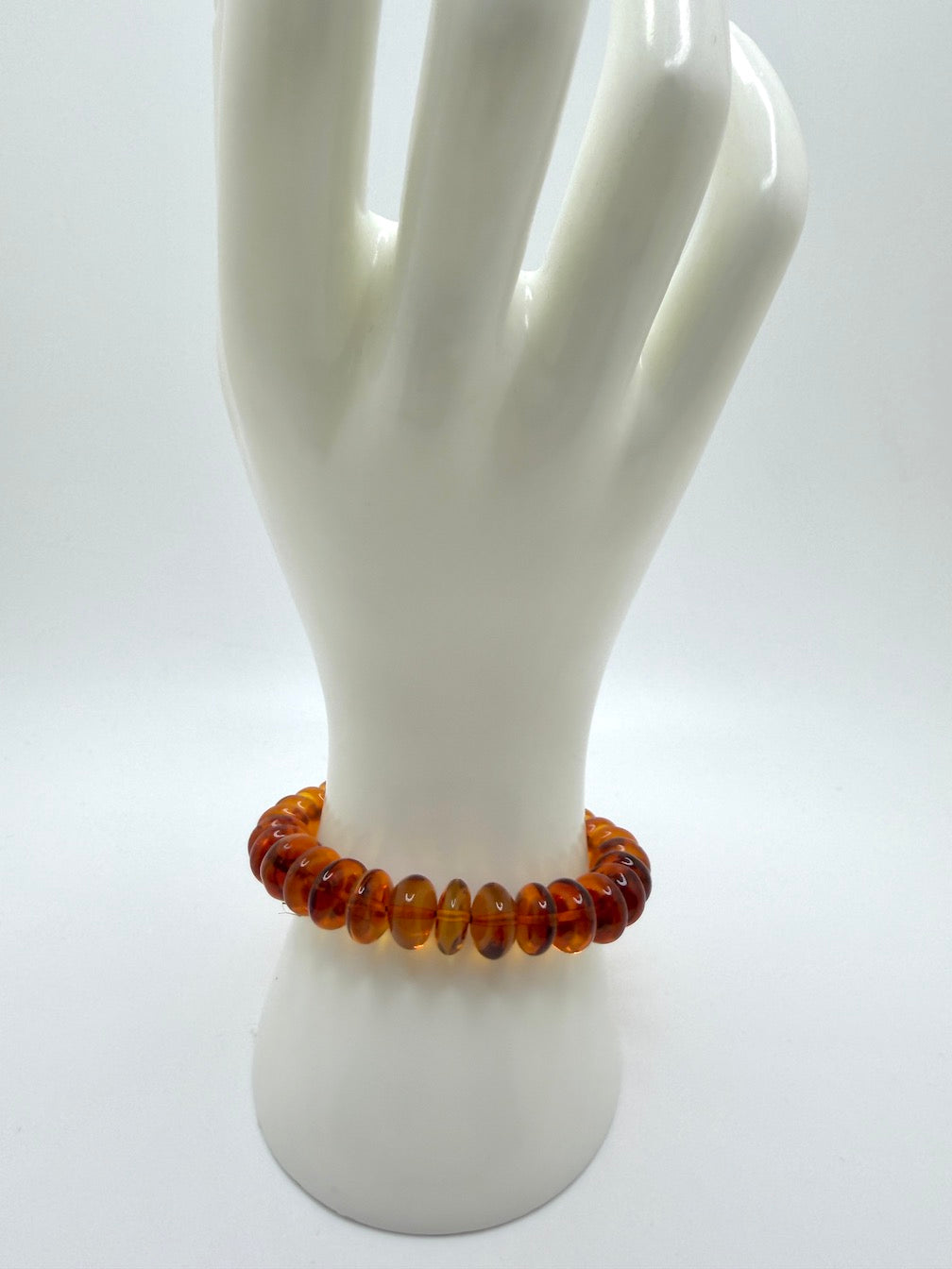 Baltic Amber Ombré Natural Honey Cognac Stretch Bracelet