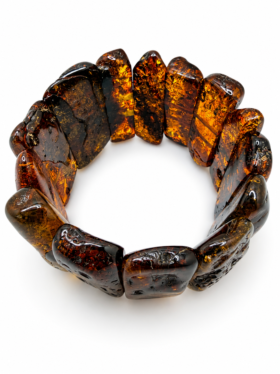 Baltic Amber Stretch Bracelet – Honey Cognac Amber
