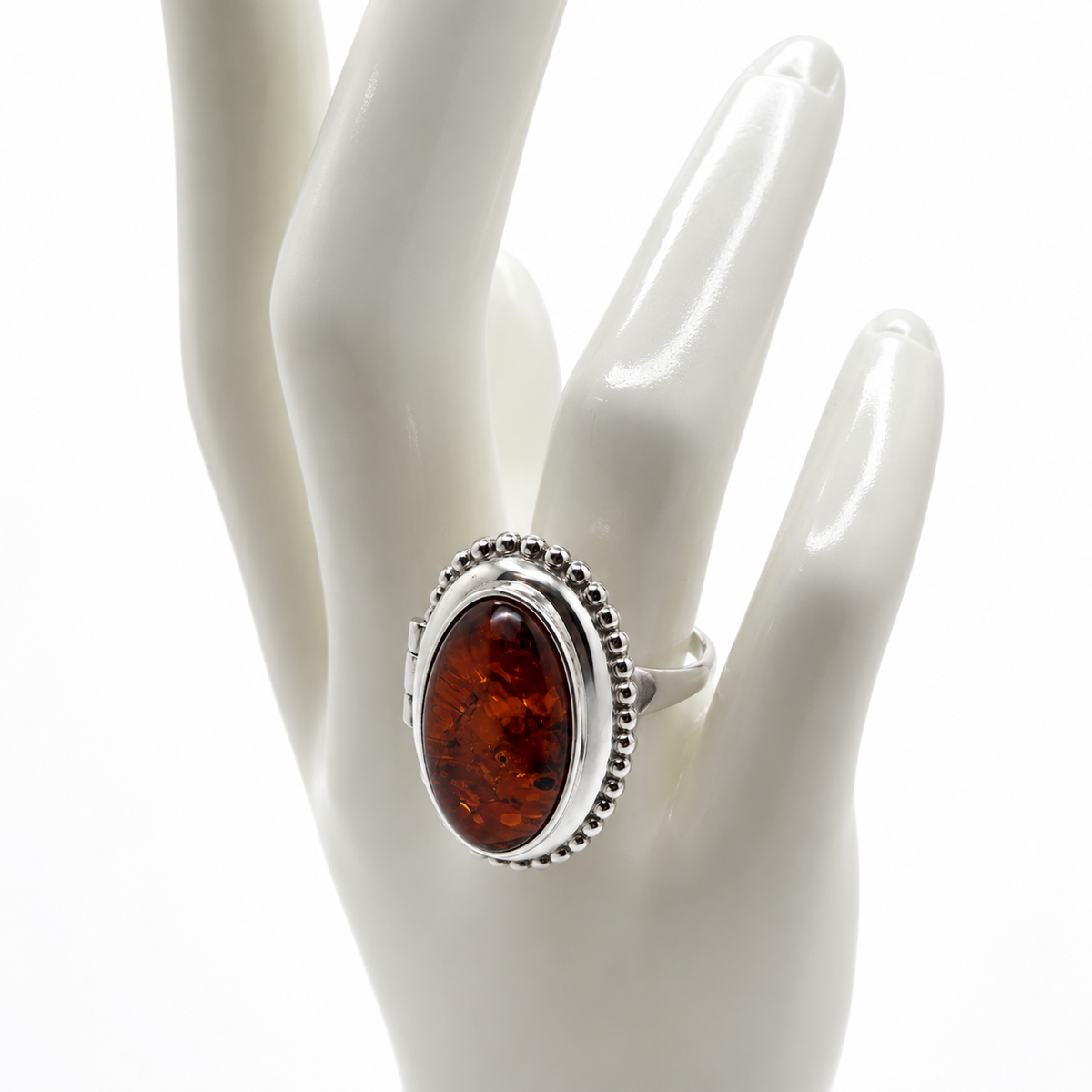 Baltic Amber Secret Compartment Ring