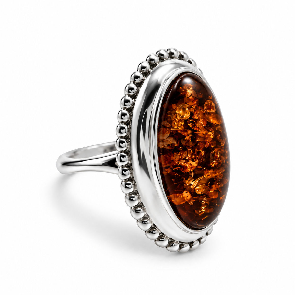 Baltic Amber Secret Compartment Ring