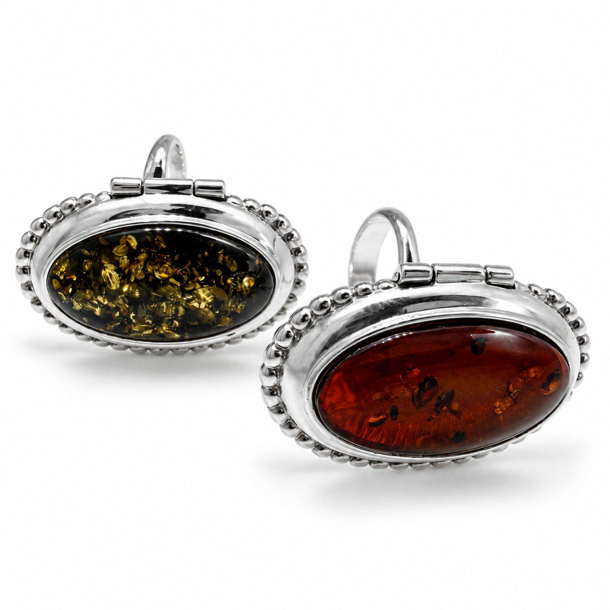 Baltic Amber Secret Compartment Ring