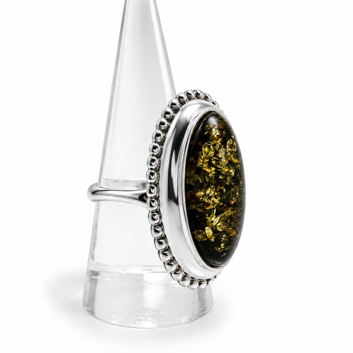 Baltic Amber Secret Compartment Ring