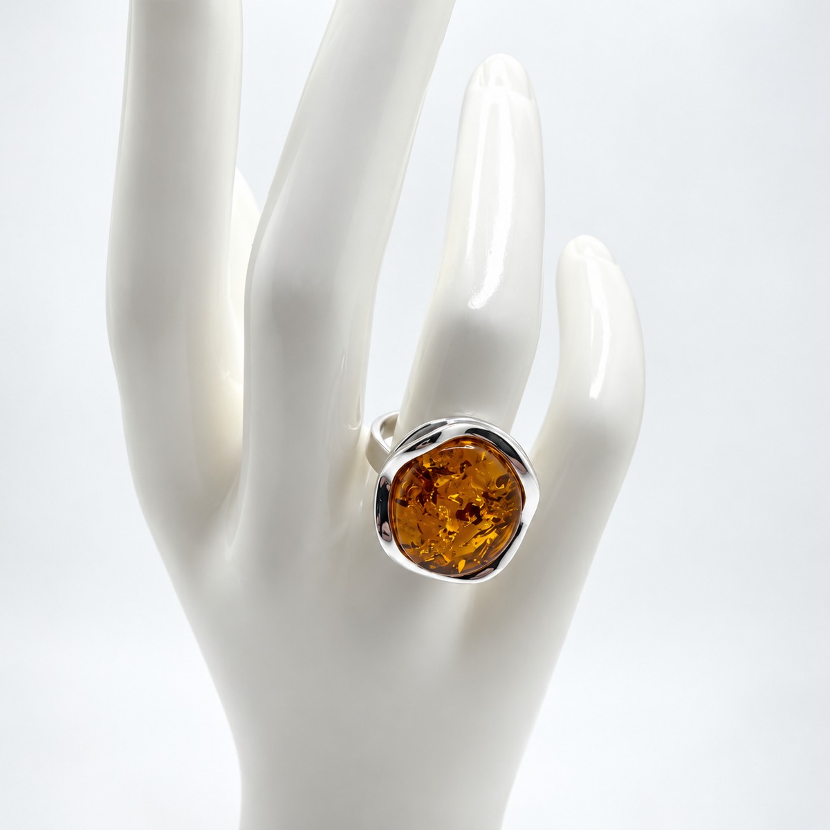 Baltic Amber Sterling Silver Ring