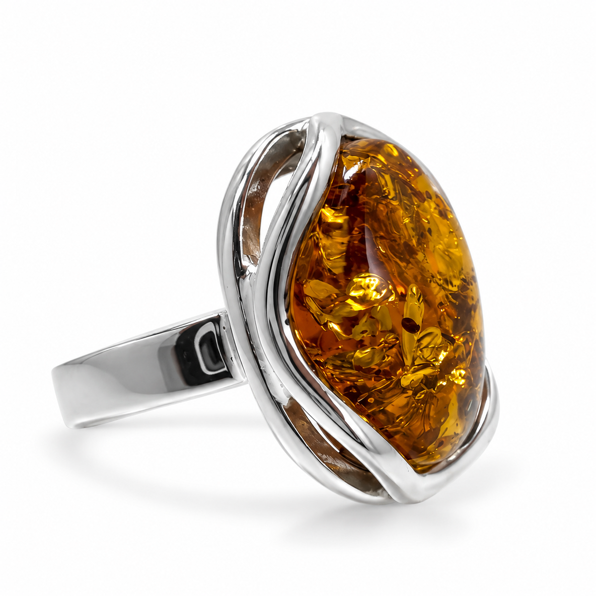 Baltic Amber Sterling Silver Ring