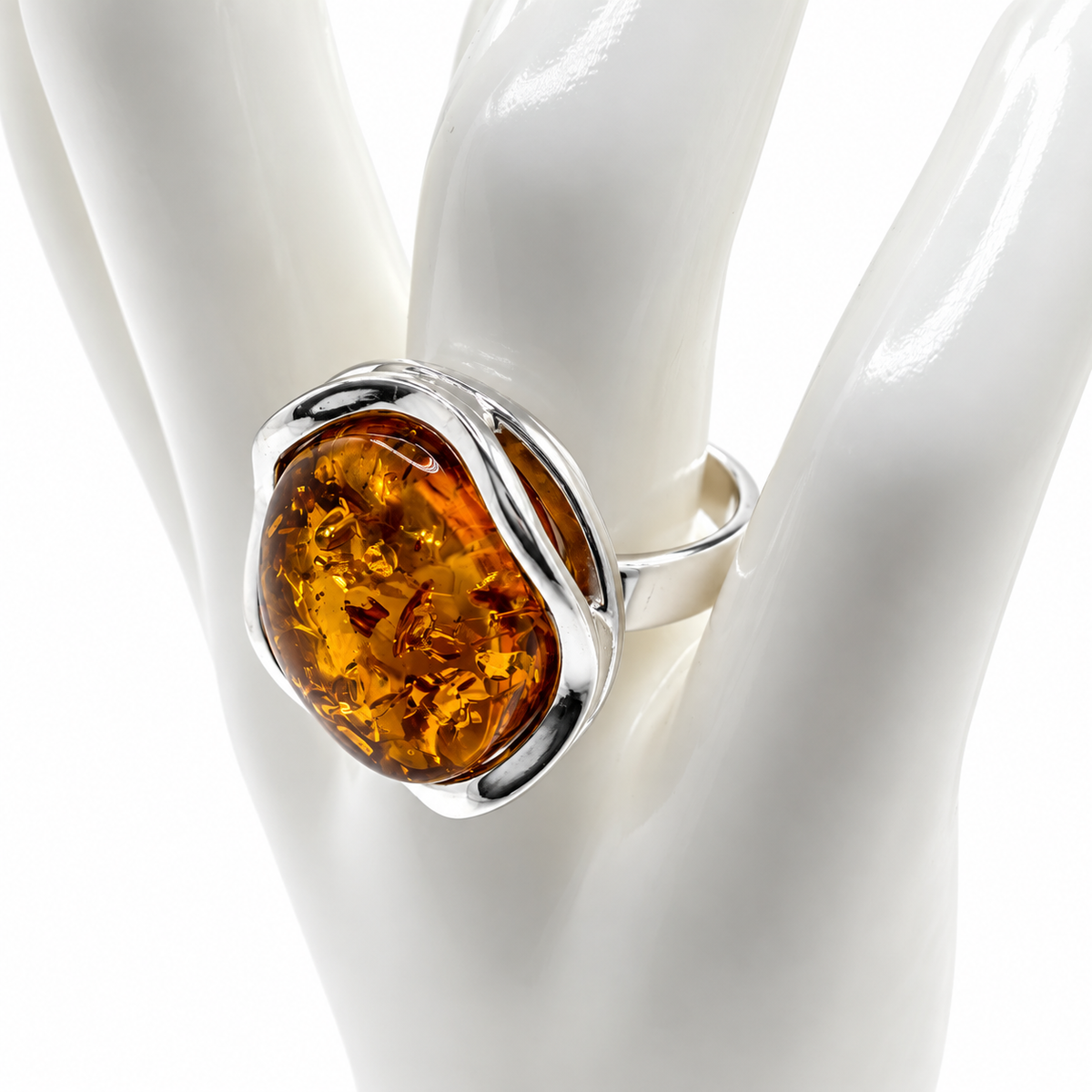 Baltic Amber Sterling Silver Ring