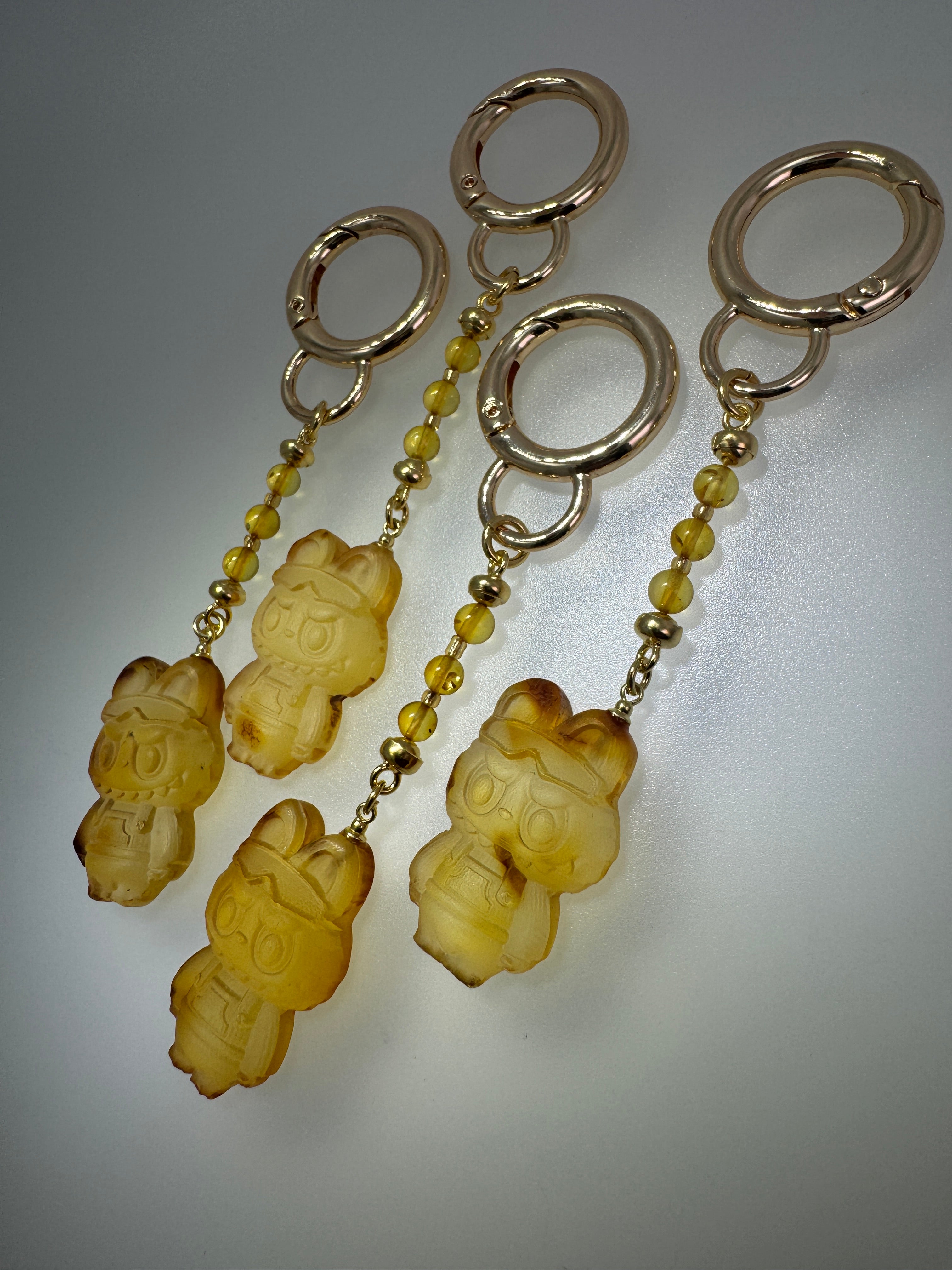 Baltic Amber “Labubu” Purse Charm