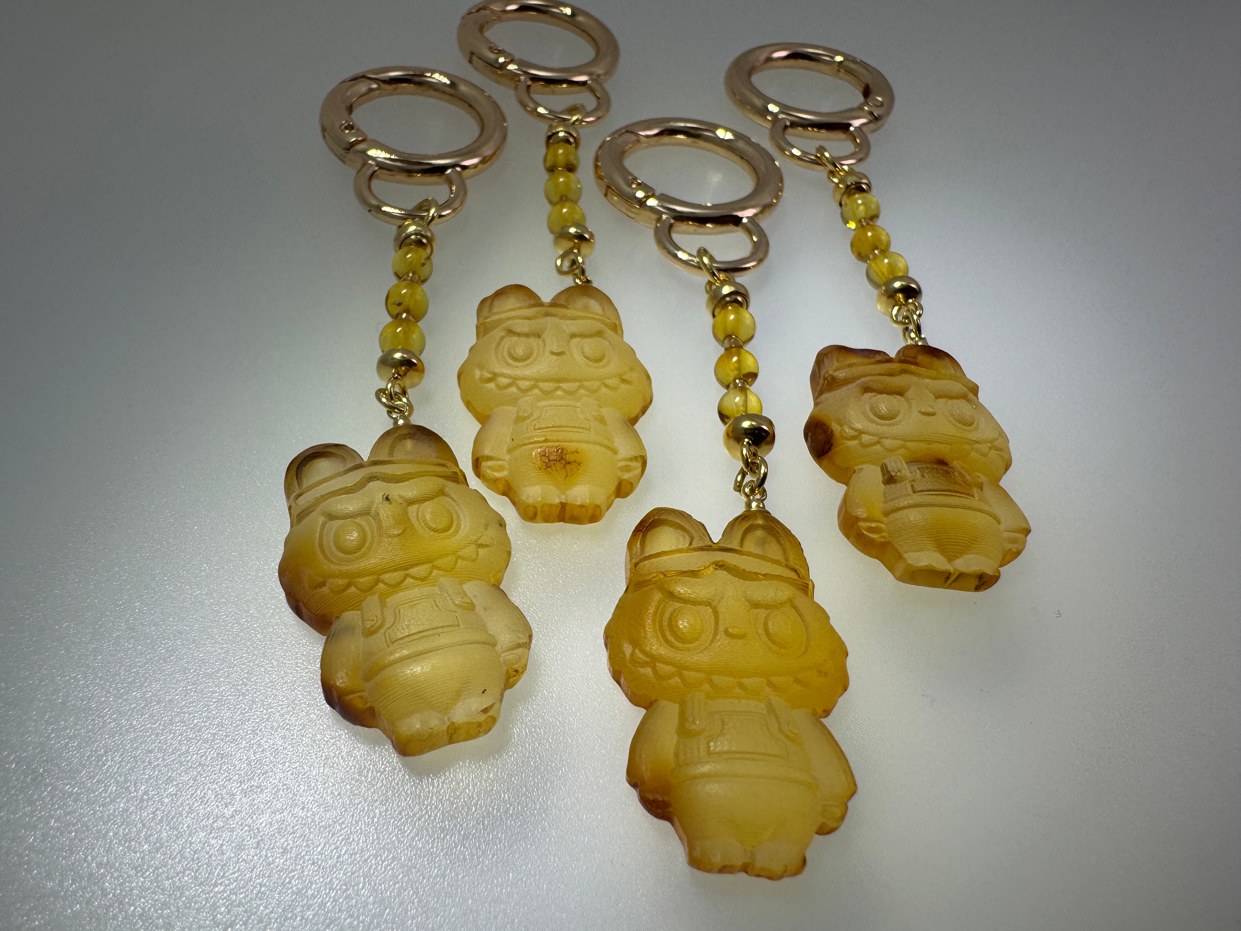 Baltic Amber “Labubu” Purse Charm