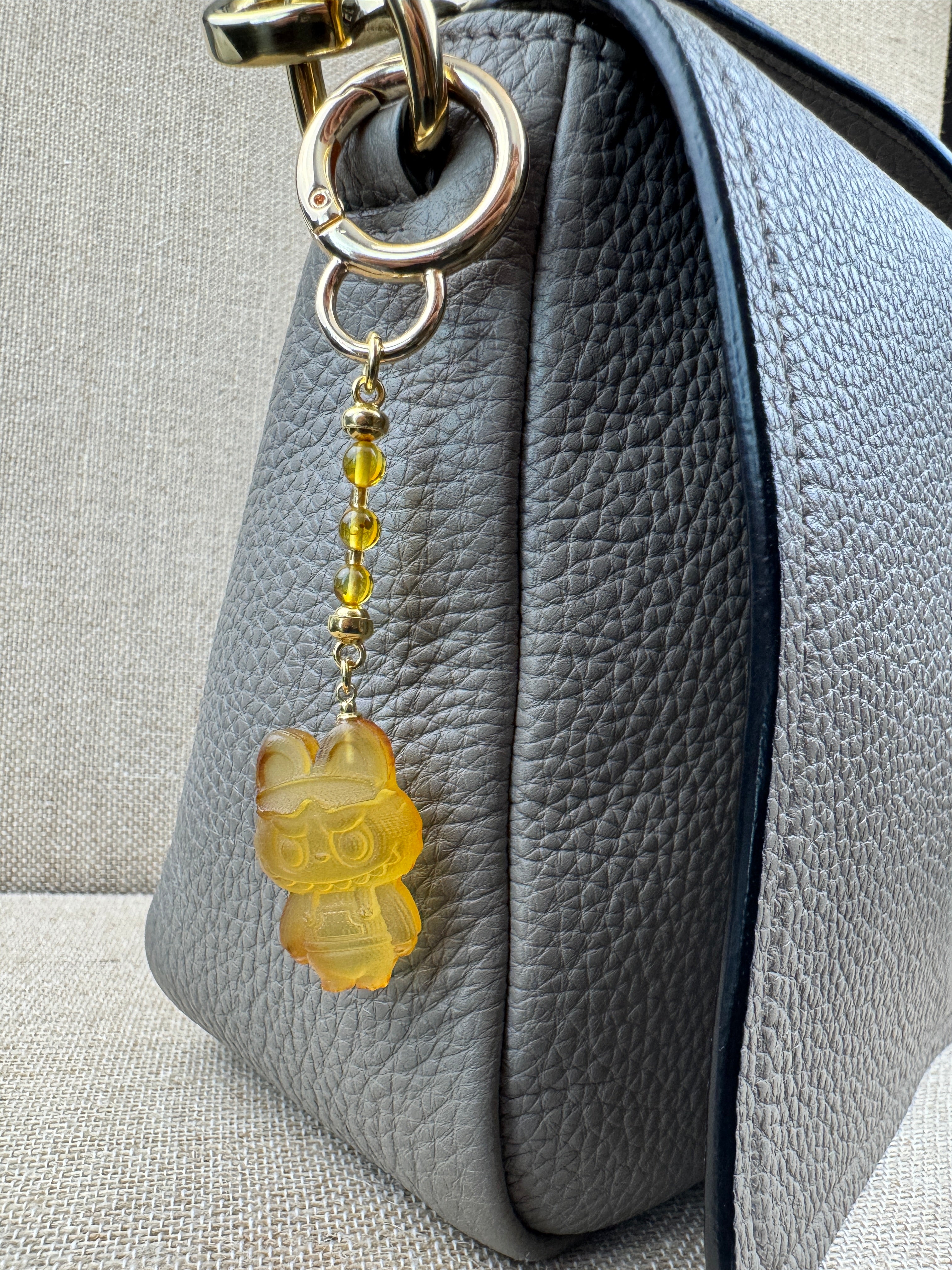Baltic Amber “Labubu” Purse Charm