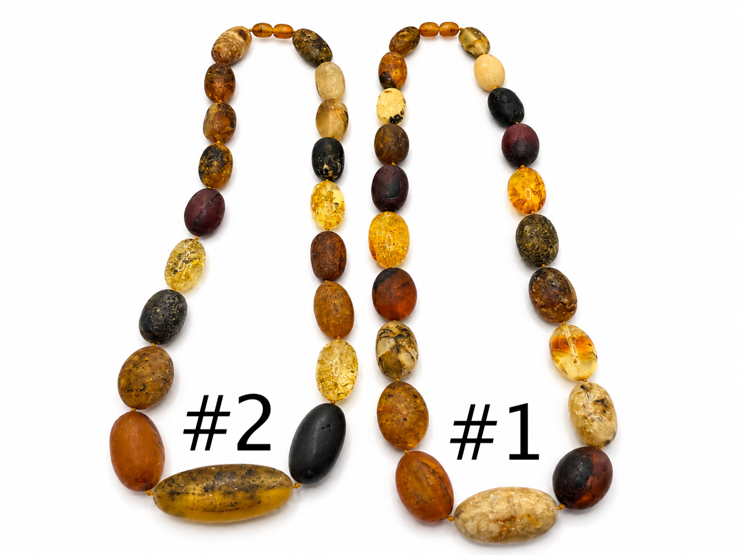 Museum Quality Genuine Baltic Amber Oversized Bead Necklace 