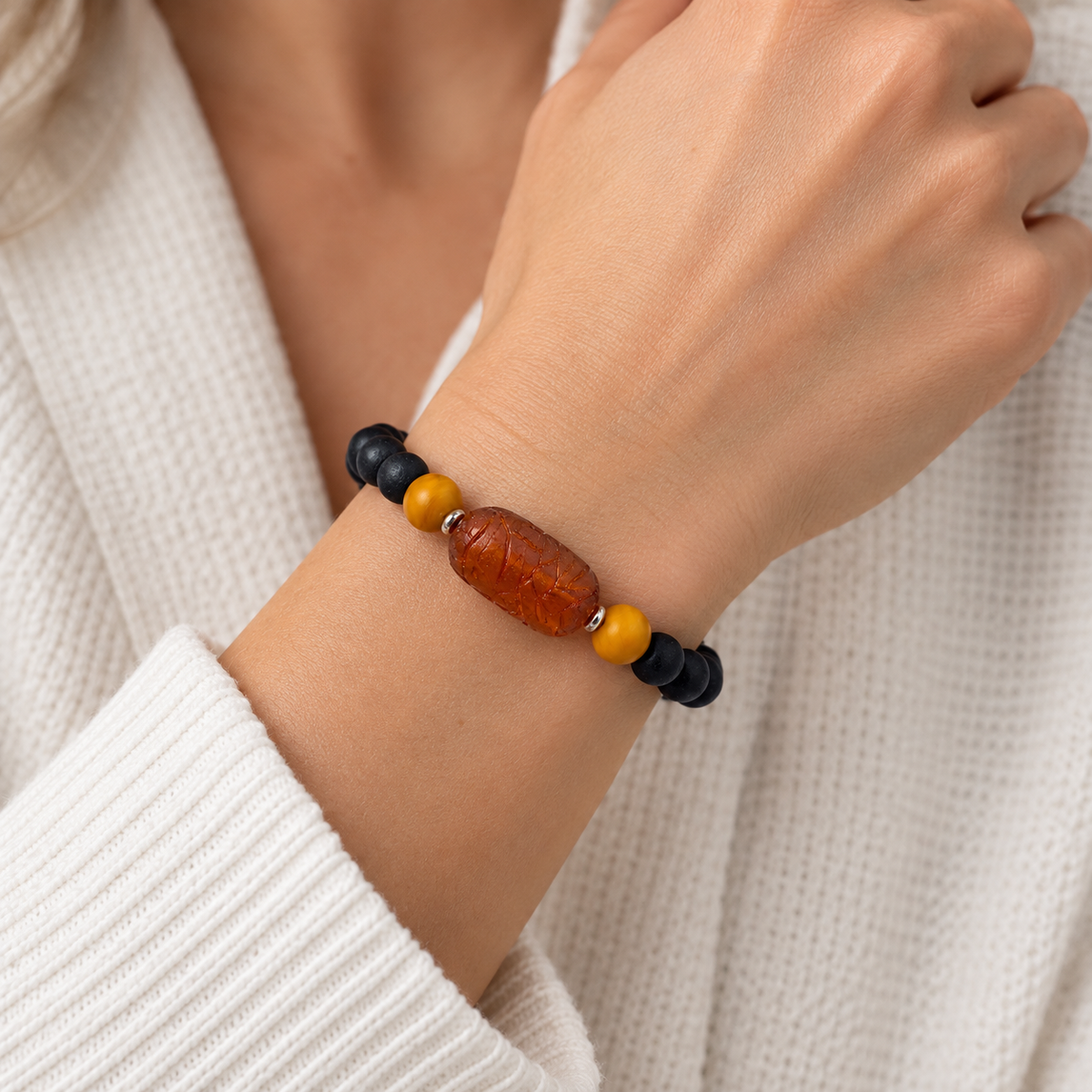 Genuine Baltic Amber Adjustable Bracelet