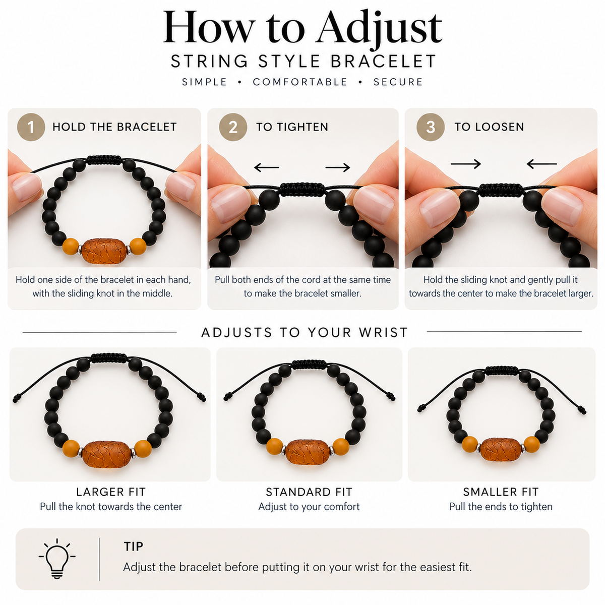 Genuine Baltic Amber Adjustable Bracelet