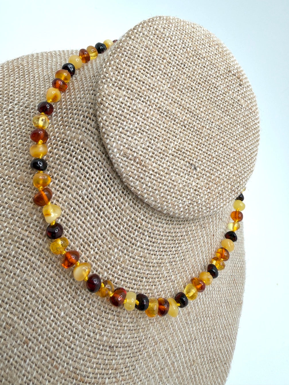 Genuine Baltic Amber Baby Teething Necklace – Cognac, Lemon, or Multicolor - Natural Pain Relief for Babies