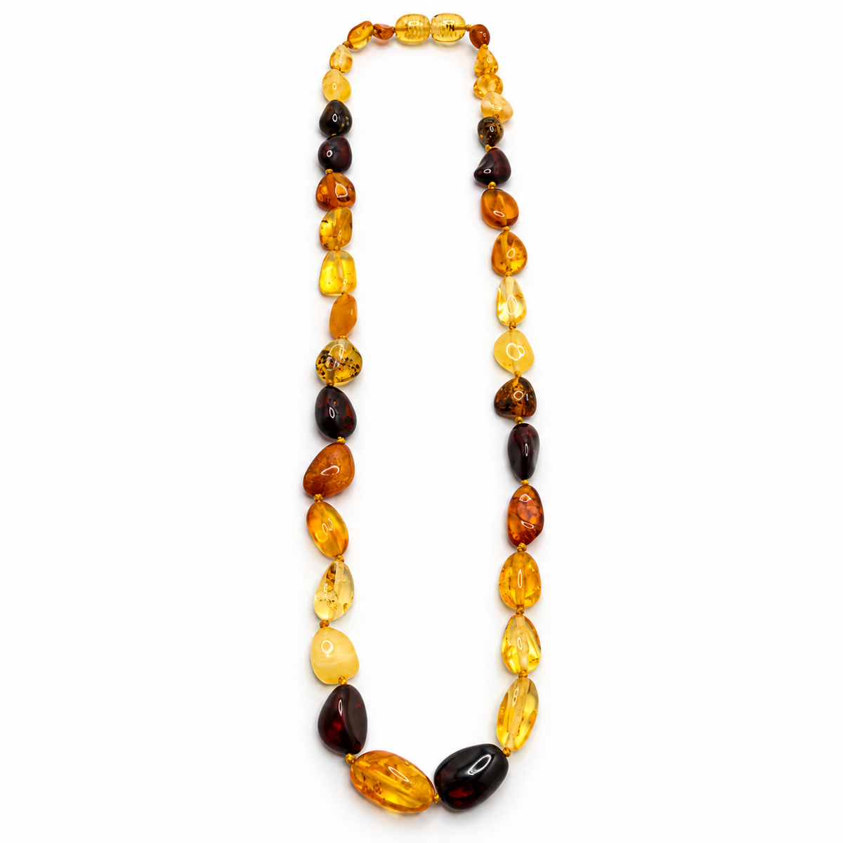 Genuine Baltic Amber Graduated Bead Necklace
