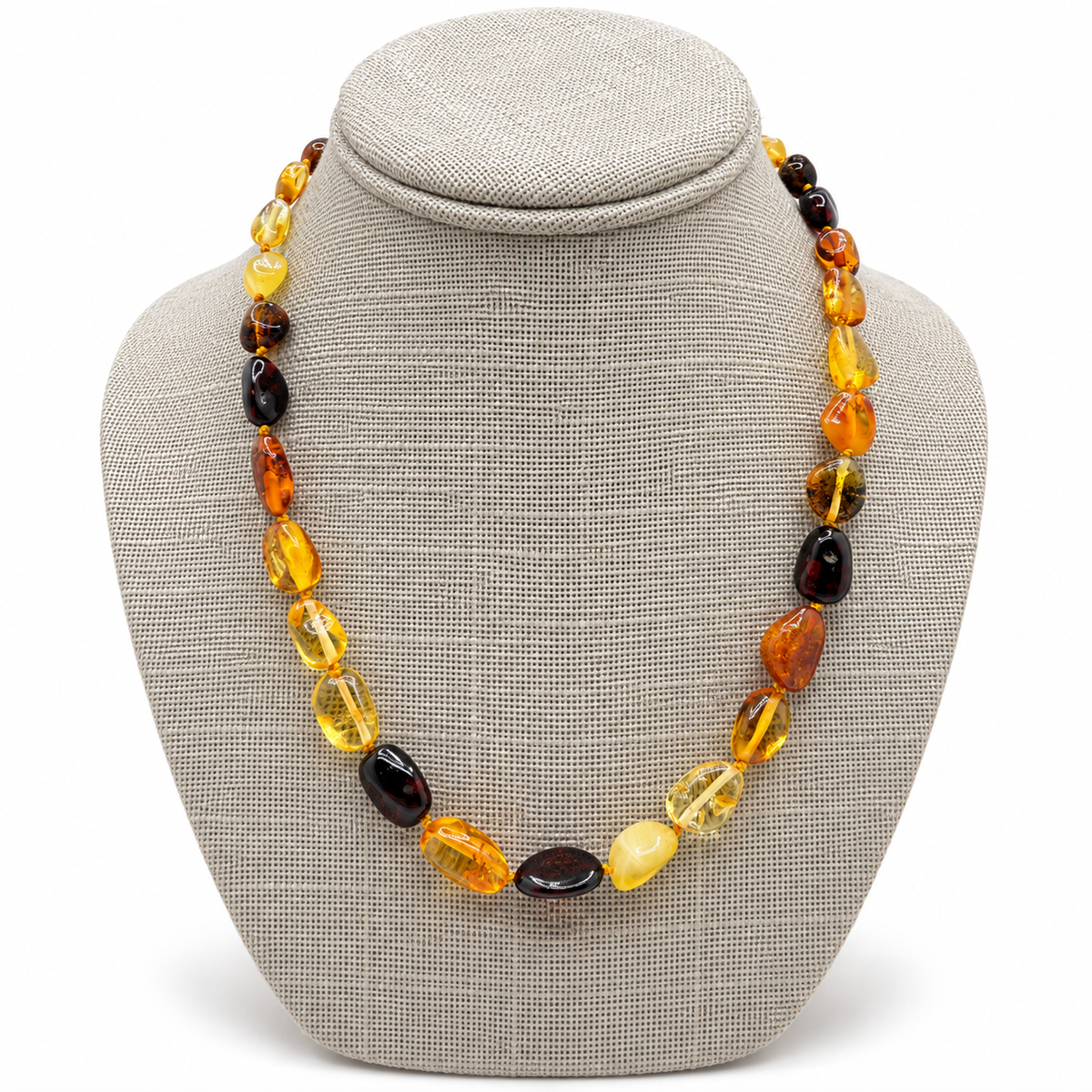 Genuine Baltic Amber Graduated Bead Necklace