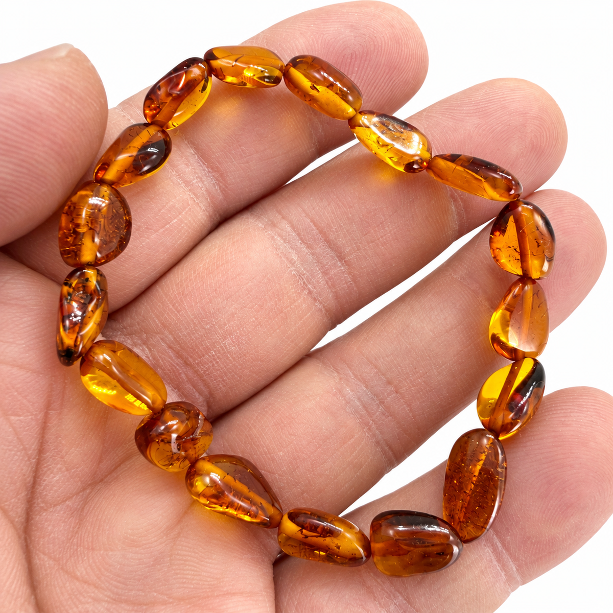 Genuine Baltic Amber Stretch Bracelet