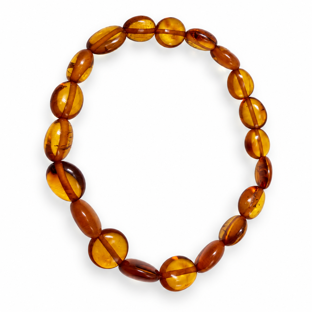 Genuine Baltic Amber Stretch Bracelet, Cognac Lemon or Multicolor