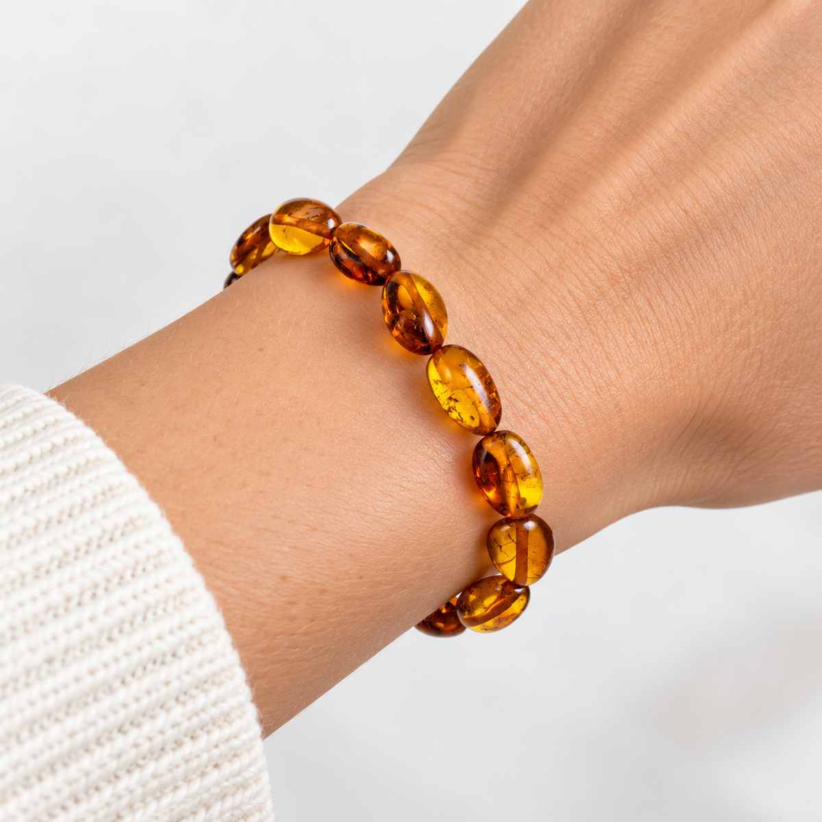 Genuine Baltic Amber Stretch Bracelet