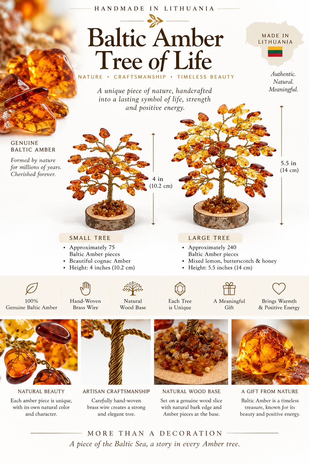 Genuine Baltic Amber Tree of Life