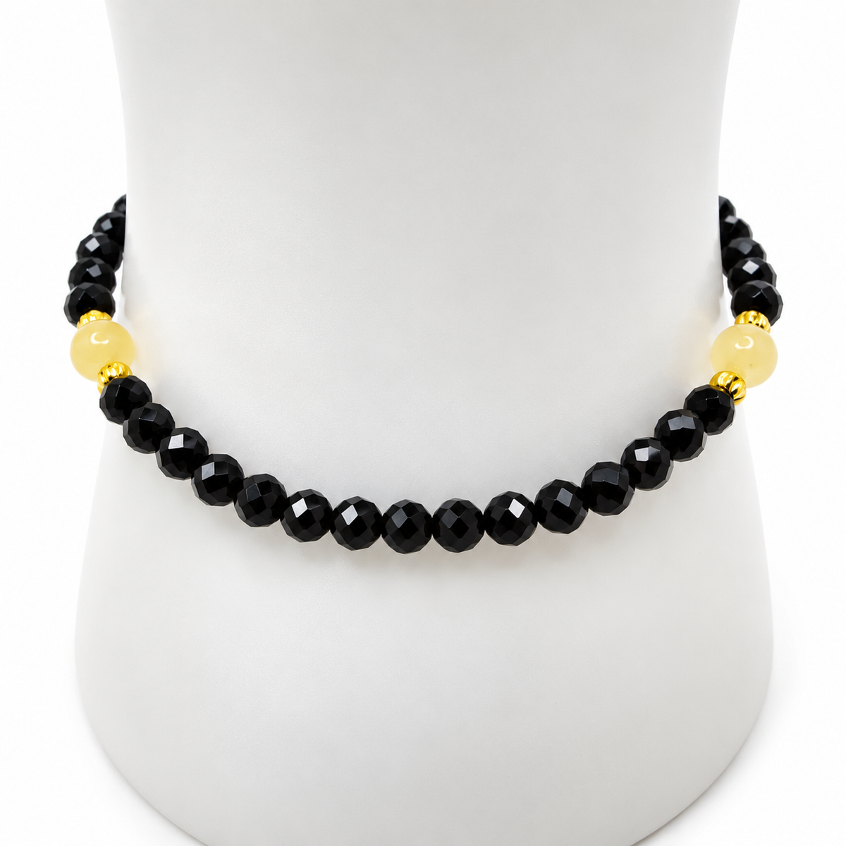 Genuine Baltic Amber & Black Hematite Stretch Bracelet