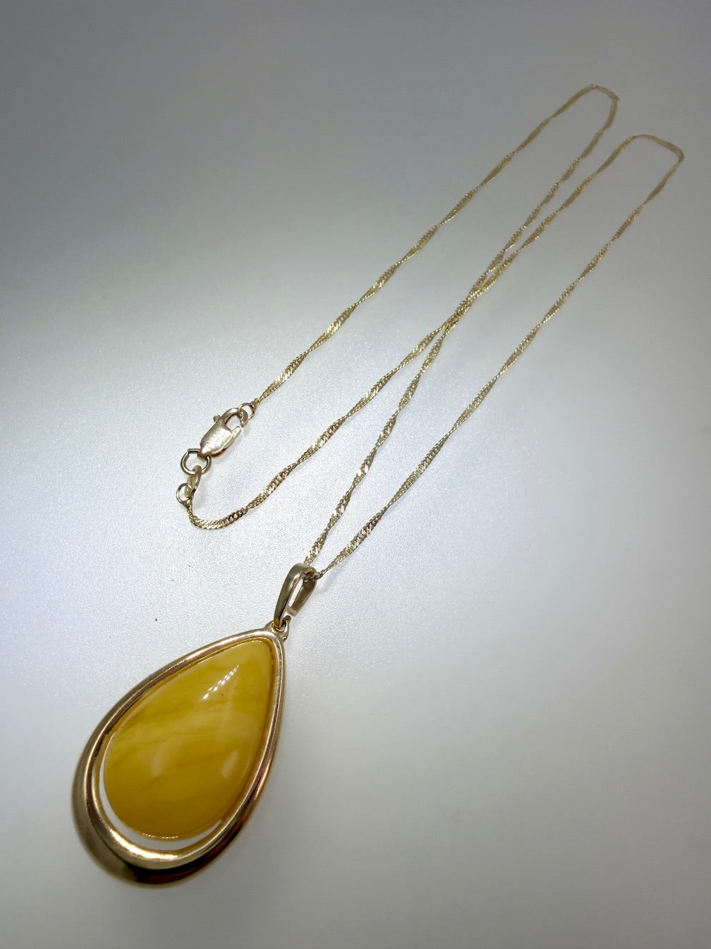Handmade in Poland • Gold Plated Sterling Silver • Genuine Butterscotch Baltic Amber Set