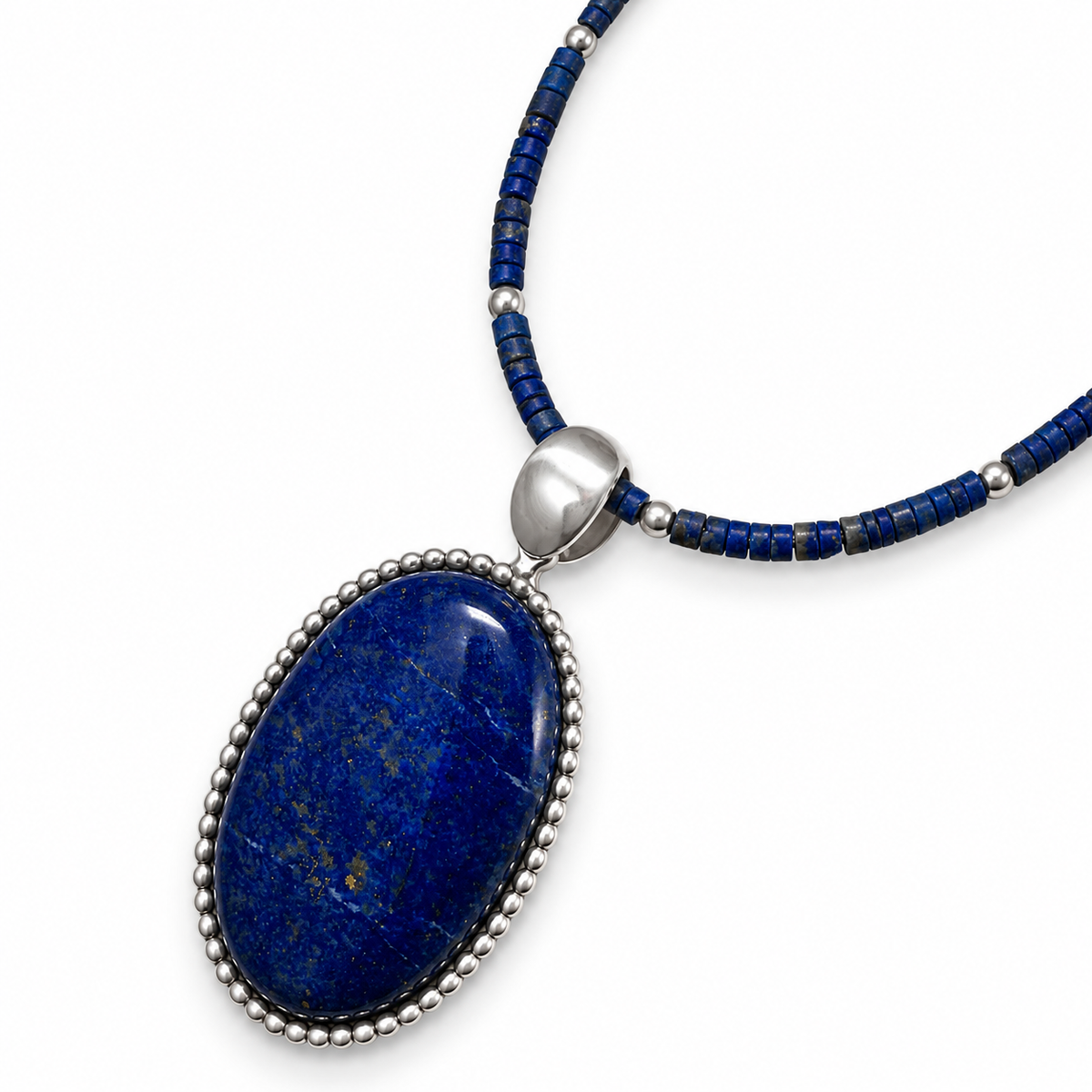 Genuine AAA Lapis Lazuli Pendant Necklace 