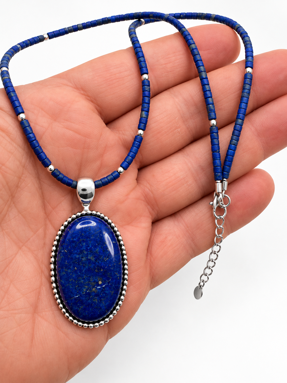 Genuine AAA Lapis Lazuli Pendant Necklace 