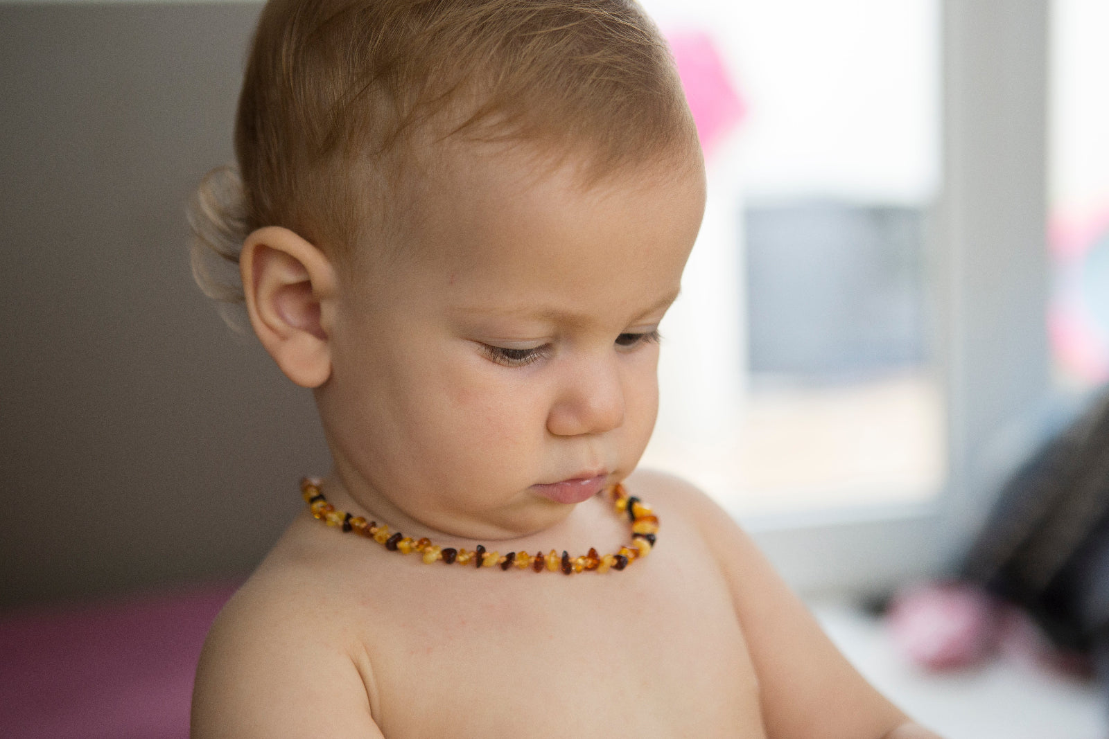 Genuine Baltic Amber Baby Teething Necklace – Cognac, Lemon, or Multicolor - Natural Pain Relief for Babies