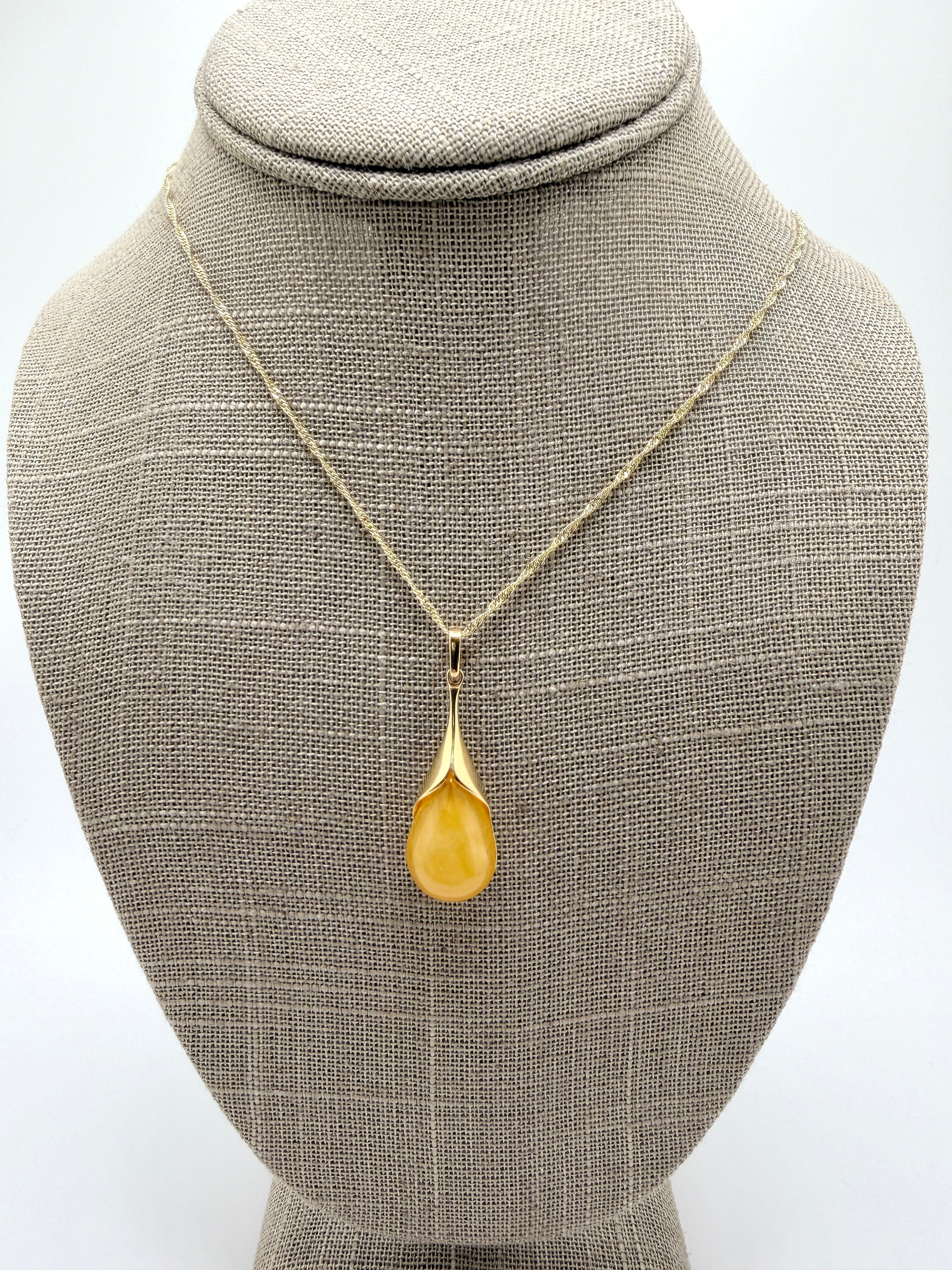 Gold Plated Sterling Silver • Genuine Butterscotch Baltic Amber Set