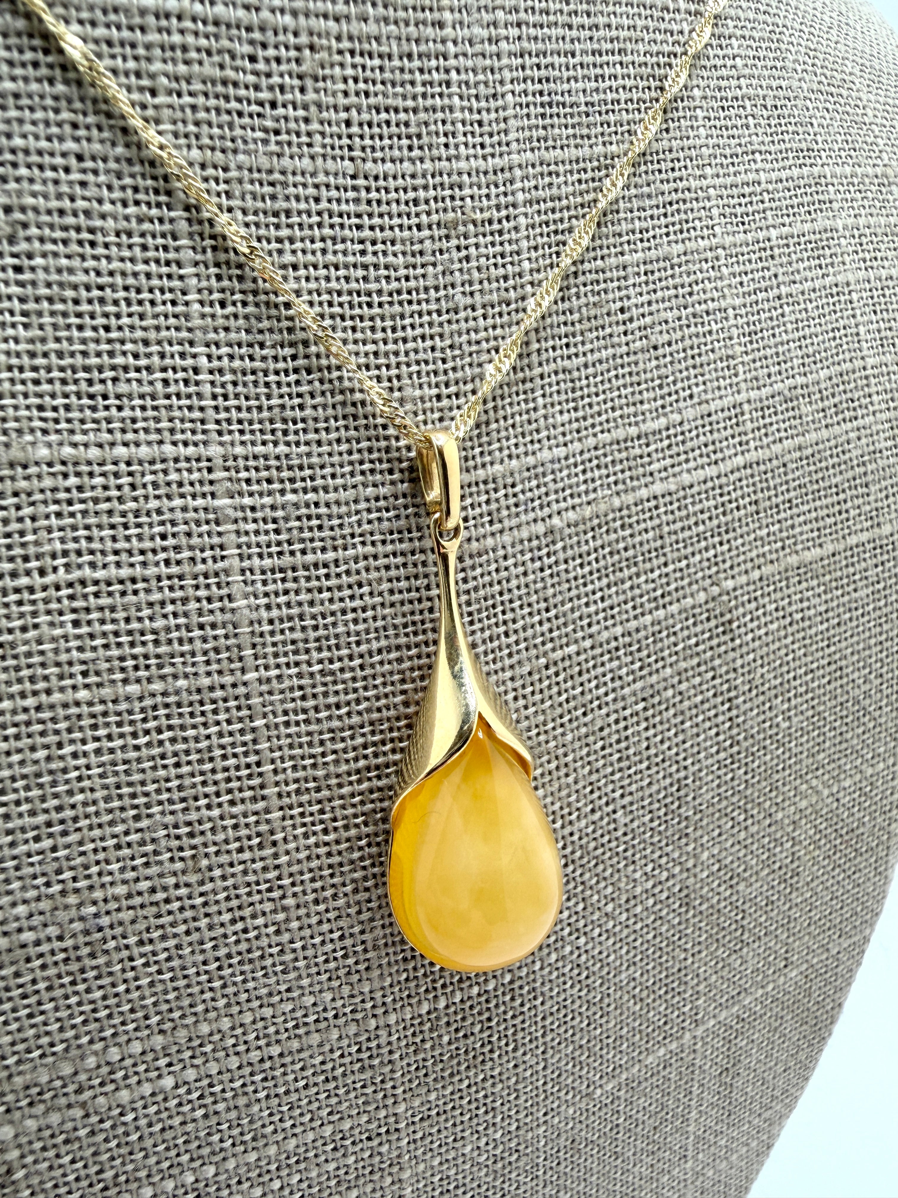 Gold Plated Sterling Silver • Genuine Butterscotch Baltic Amber Set