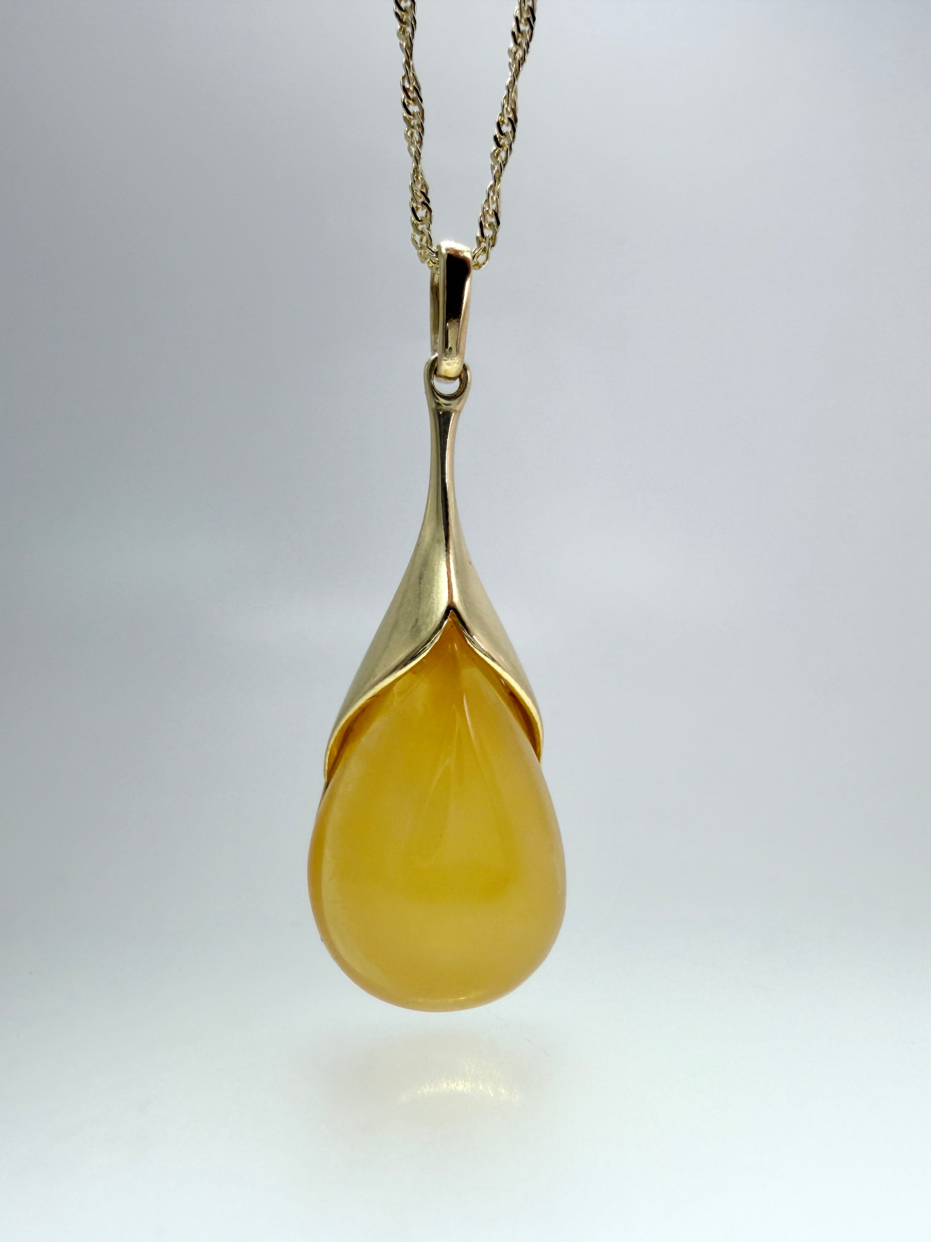 Gold Plated Sterling Silver • Genuine Butterscotch Baltic Amber Set