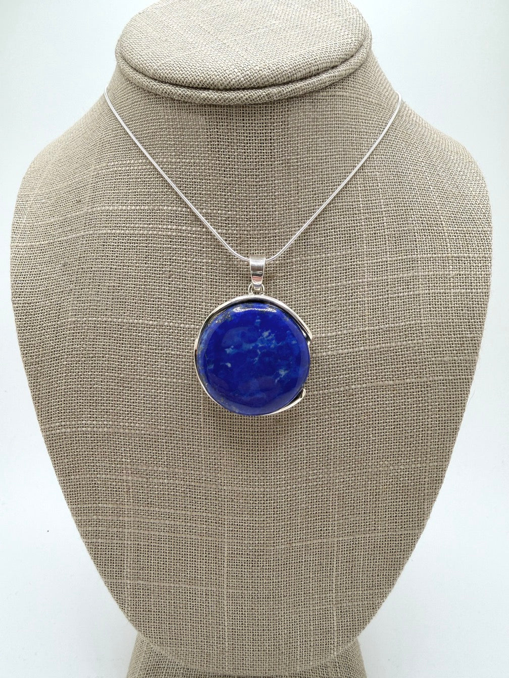 Handmade Lapis Lazuli Pendant & Earring Set | Sterling Silver | Made in Poland | Snake Chain Necklace