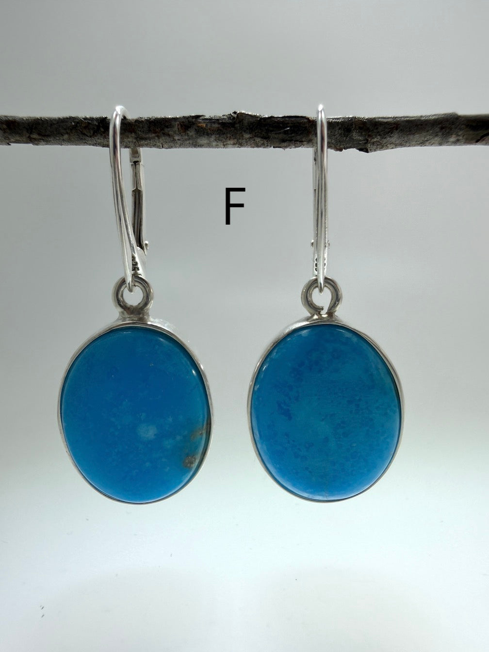 Handmade Sleeping Beauty Turquoise Drop Earrings | Sterling Silver | Made in Poland