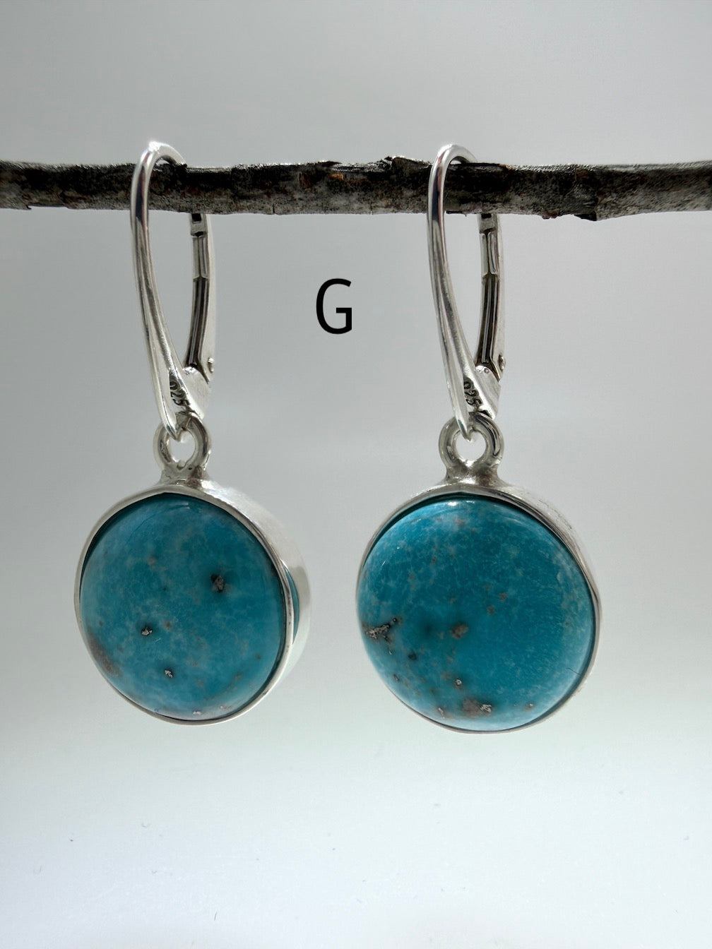 Handmade Sleeping Beauty Turquoise Necklace and Earrings Set | Sterling Silver | Made in Poland