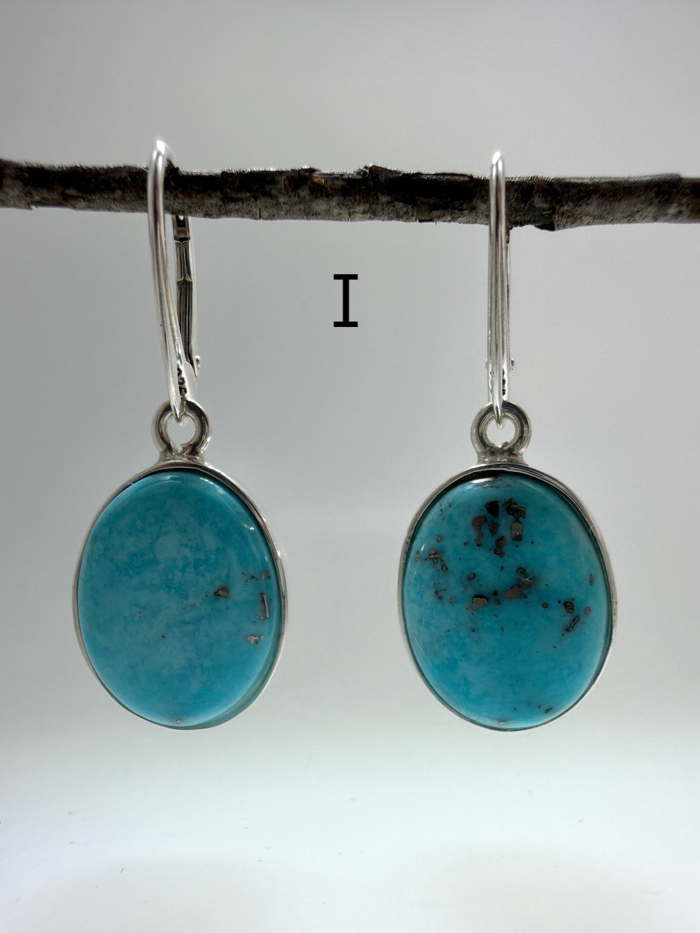 Handmade Sleeping Beauty Turquoise Drop Earrings | Sterling Silver | Made in Poland