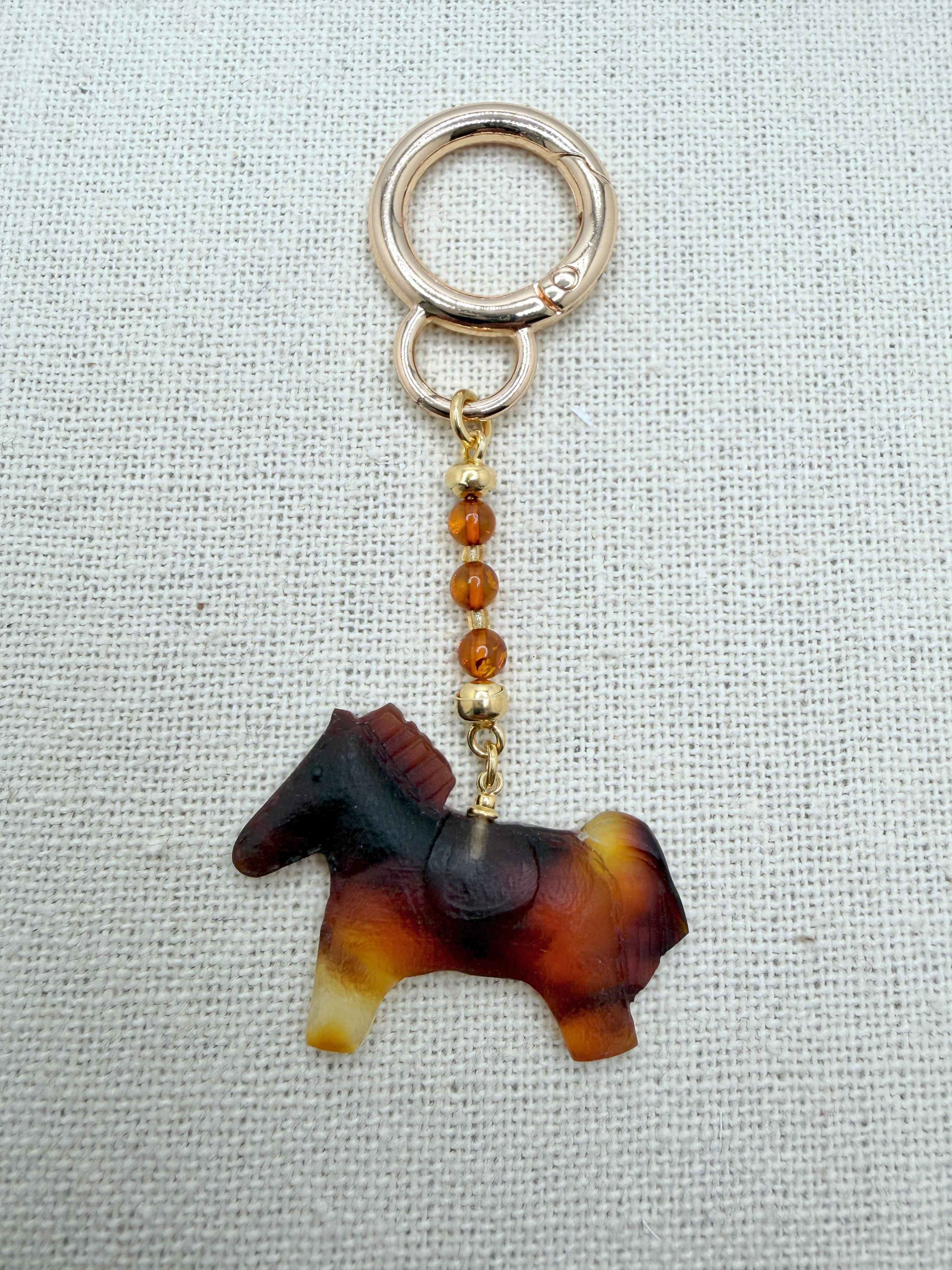 Handmade in Lithuania Genuine Baltic Amber Horse or Dog Purse Charm – Elegant Laser-Cut Accent