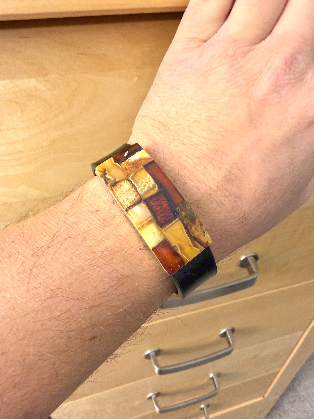 Handmade in Lithuania – Genuine Baltic Amber, Leather & Stainless Steel Men’s Bracelets