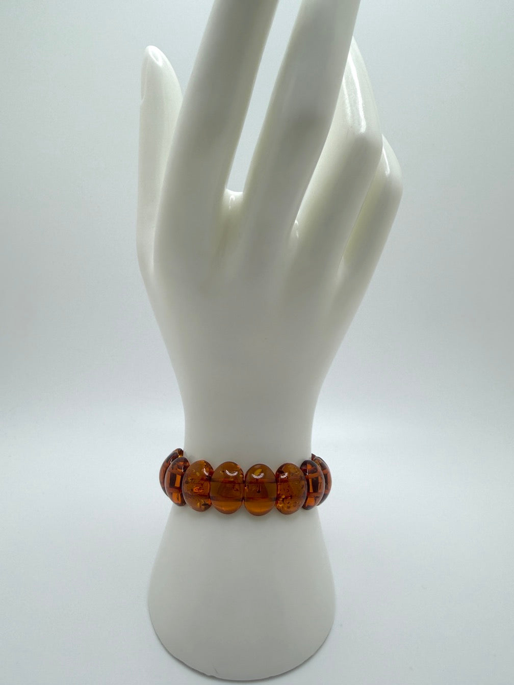 Honey Baltic Amber stretch statement bracelet