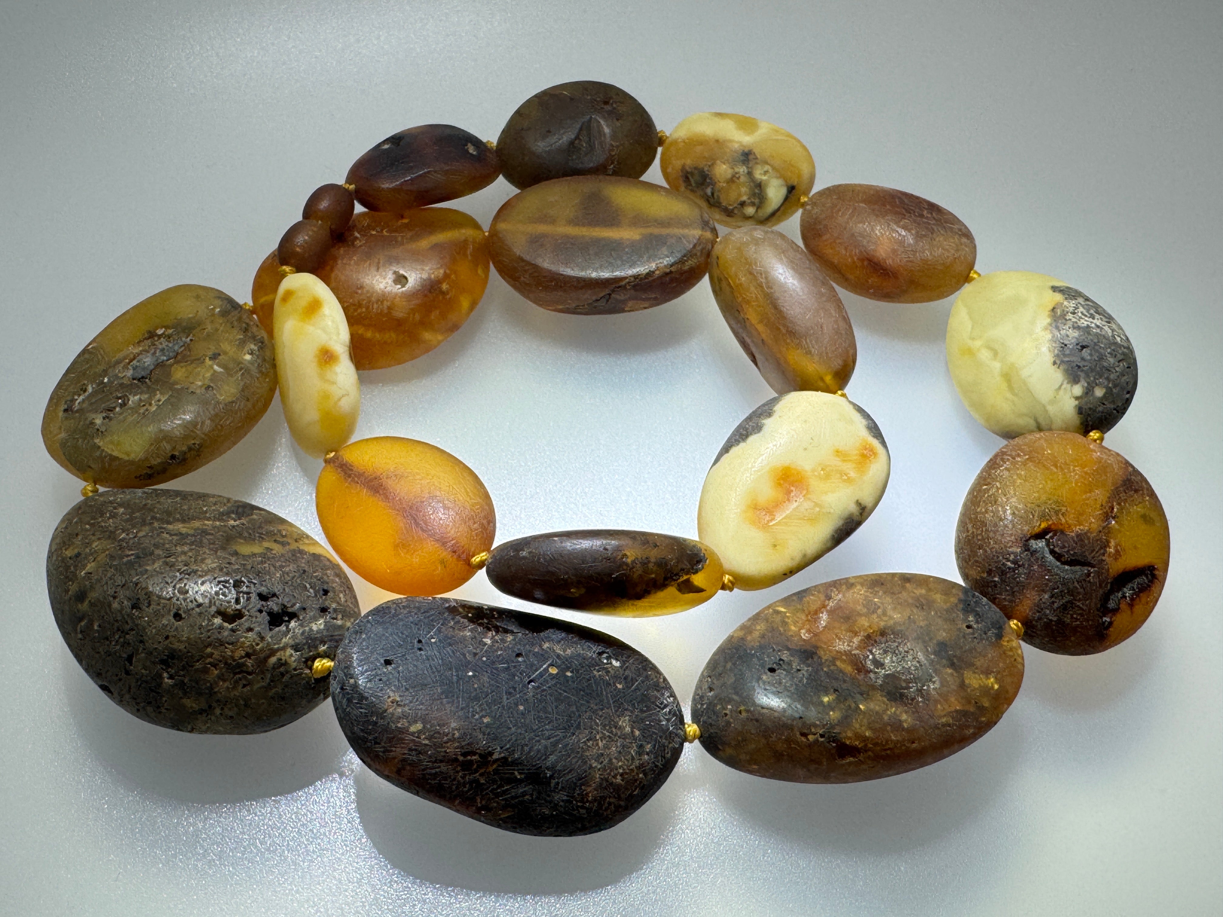 Museum Quality Butterscotch Baltic Amber Necklace – Natural Tumbled Beads, 24” Statement Piece