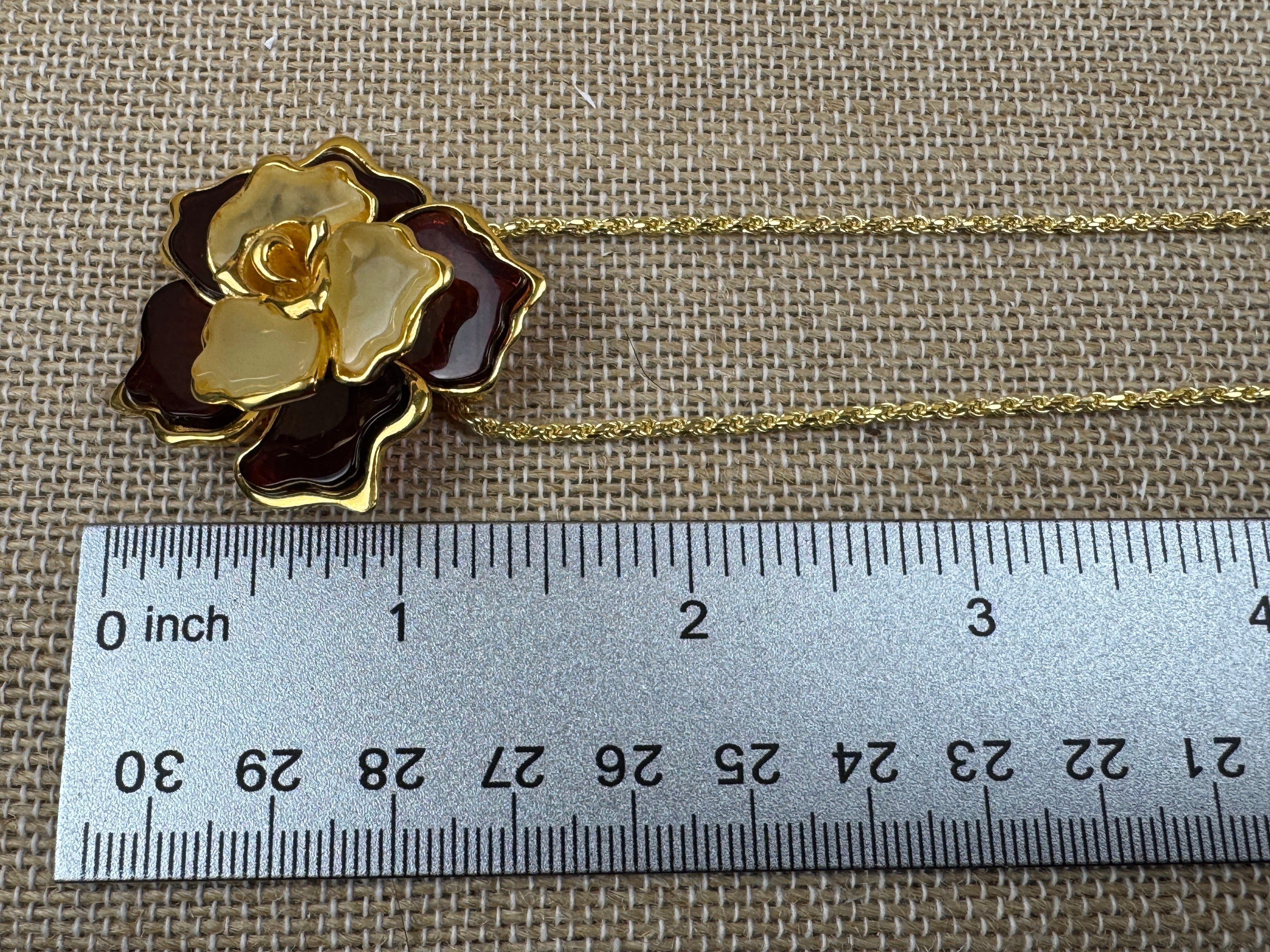 Cherry & Lemon Baltic Amber Flower Pendant on silver chain – One of a Kind